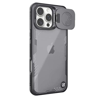 Custodia per Apple iPhone 16 Pro, Nillkin, Iceblade Prop (senza ritaglio per fotocamera), Nera