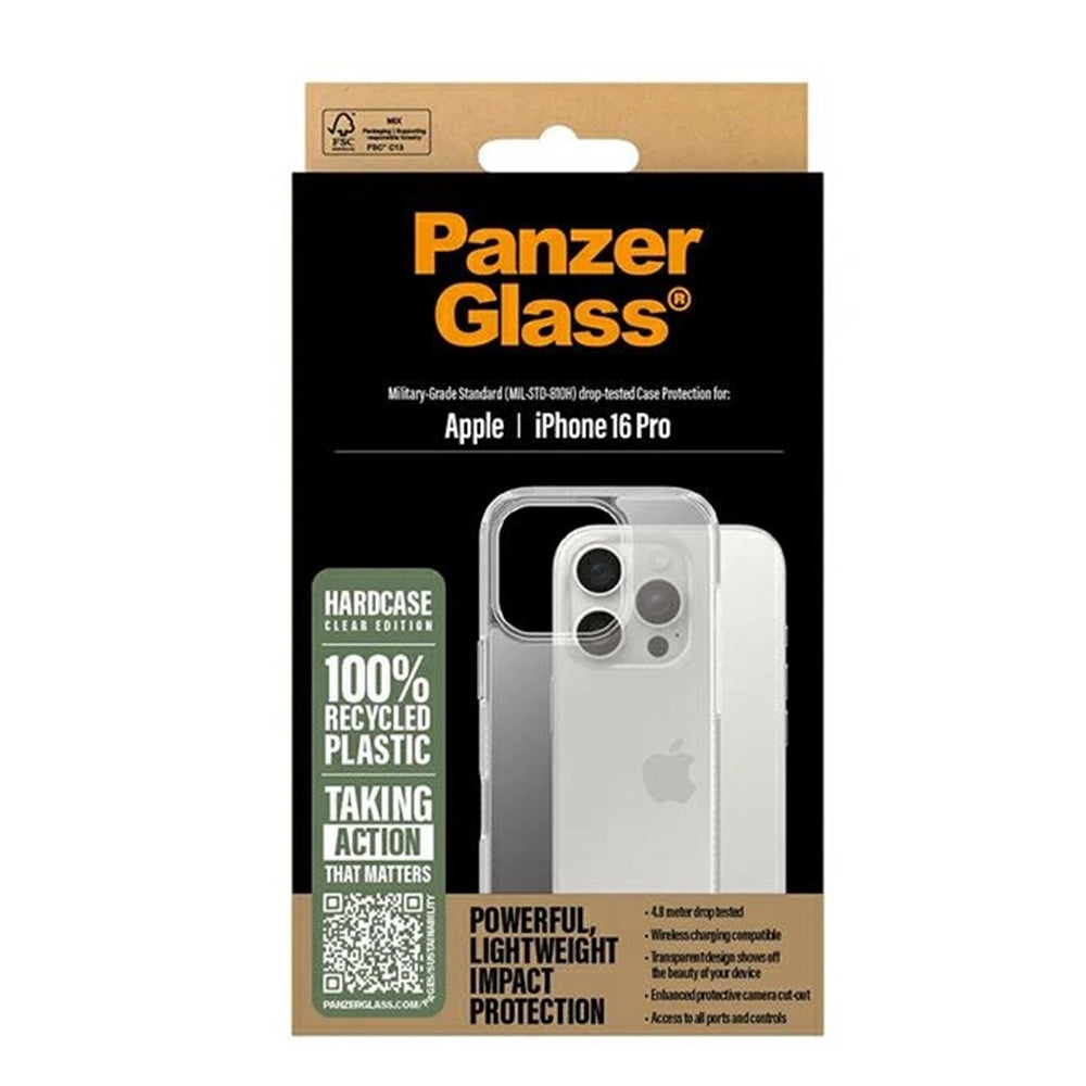 Custodia per Apple iPhone 16 Pro, PanzerGlass, HardCase, Trasparente