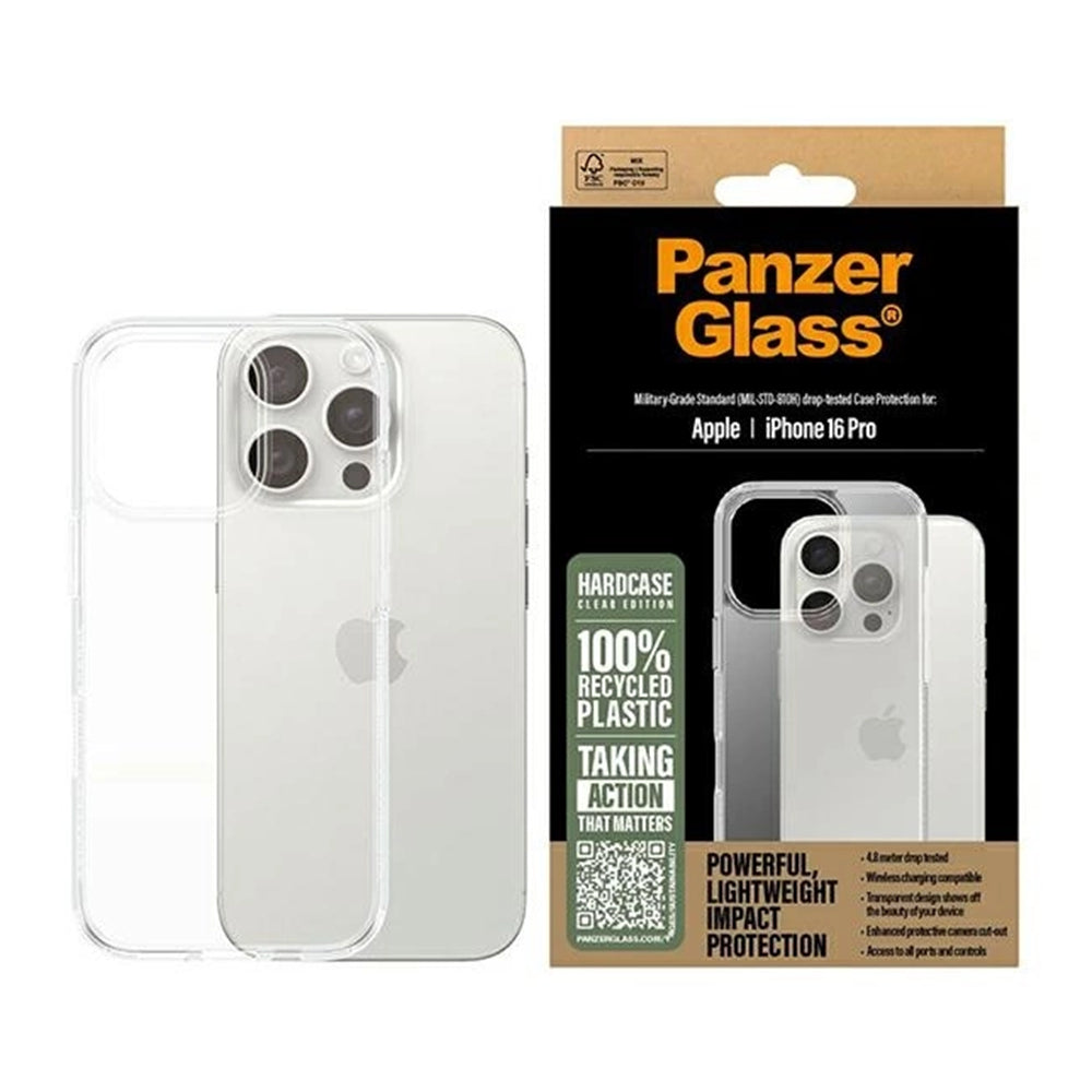 Custodia per Apple iPhone 16 Pro, PanzerGlass, HardCase, Trasparente