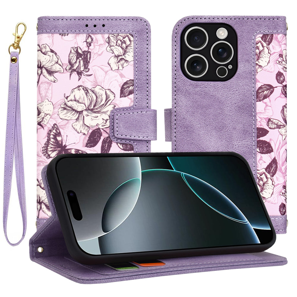 Custodia per Apple iPhone 16 Pro, Techsuit, FlipCraft, Viola