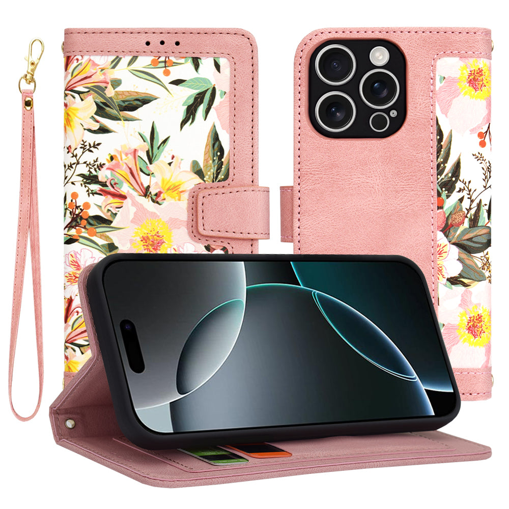 Custodia per Apple iPhone 16 Pro, Techsuit, FlipCraft, Rosa