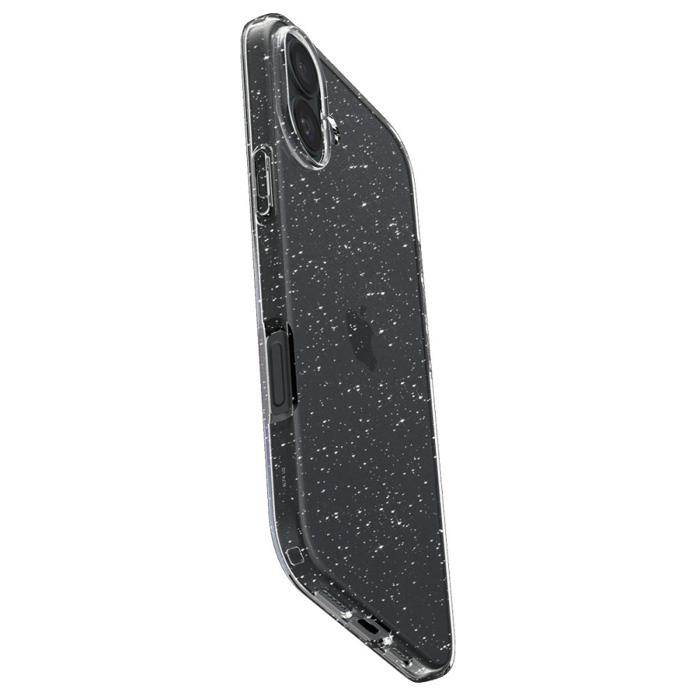 Custodia per Apple iPhone 16, Spigen, Liquid Crystal Glitter, Trasparente ACS08192