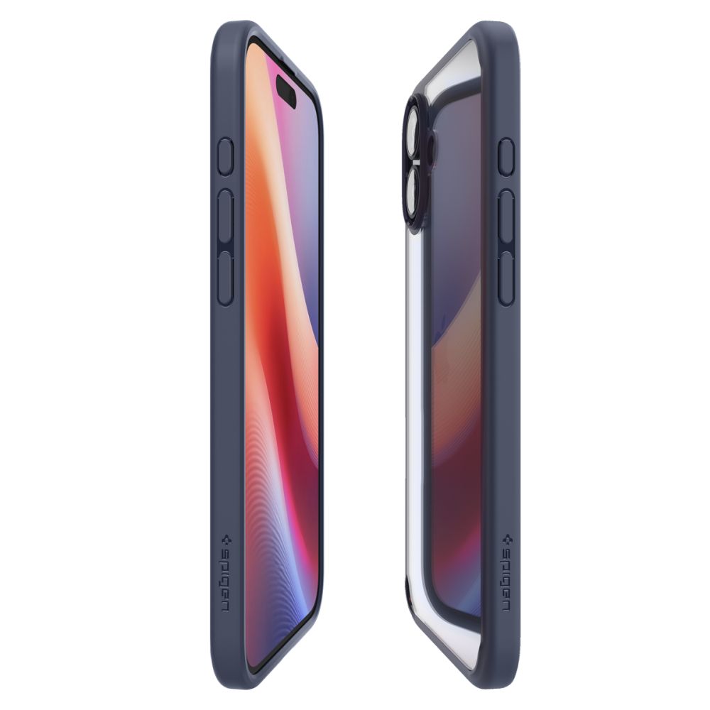 Custodia per Apple iPhone 16, Spigen, Ultra Hybrid, Blu Navy