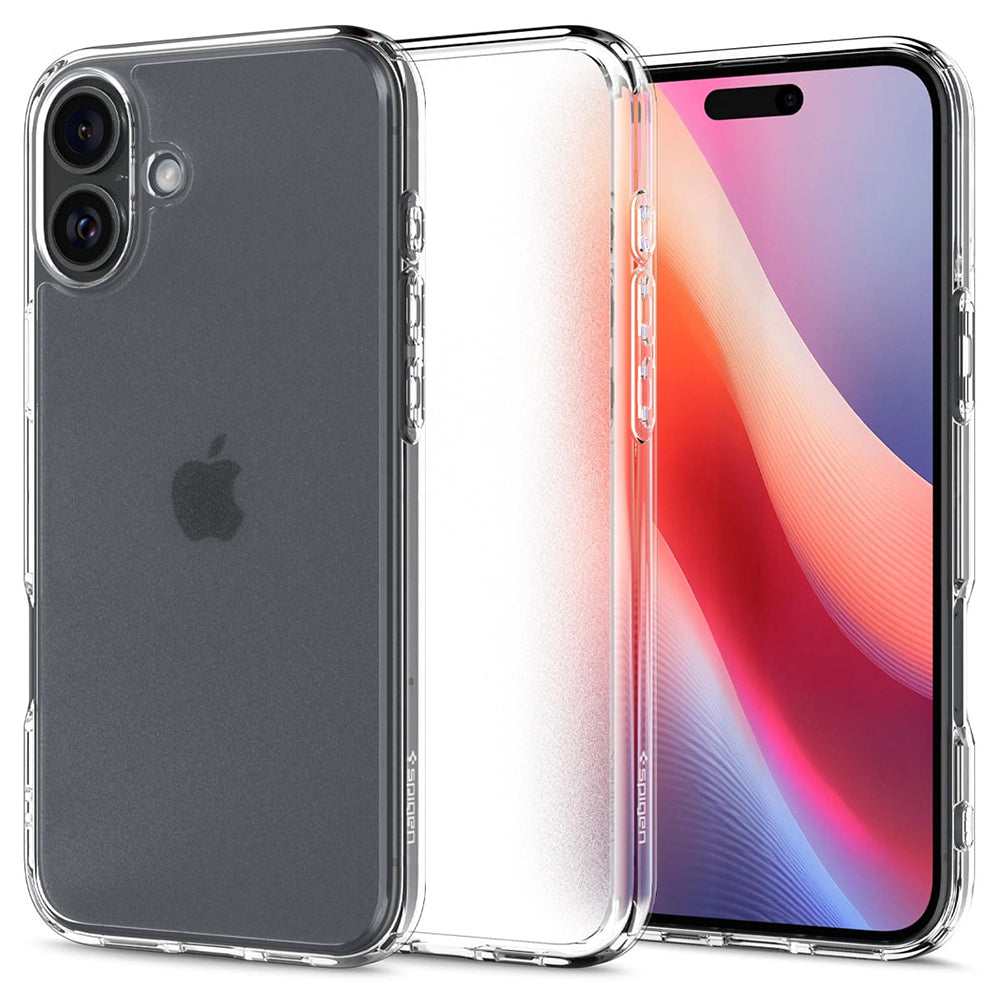 Custodia per Apple iPhone 16, Spigen, Ultra Hybrid, Trasparente Satinata