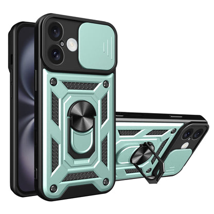 Custodia per Apple iPhone 16, Techsuit, CamShield, Verde