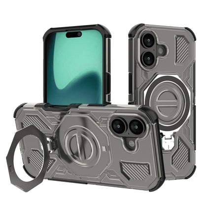 Custodia per Apple iPhone 16, Techsuit, Carbon Shield Pro, Fumè