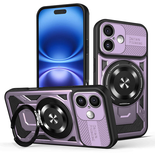 Custodia per Apple iPhone 16, Techsuit, RuggedCam, Viola