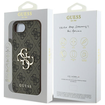 Custodia per Apple iPhone 16e, Guess, 4G Big Logo, Nera