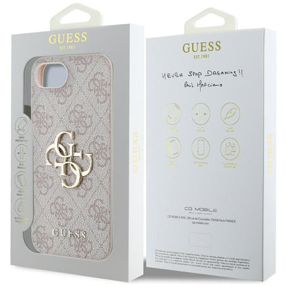 Custodia per Apple iPhone 16e, Guess, 4G Big Logo, Rosa
