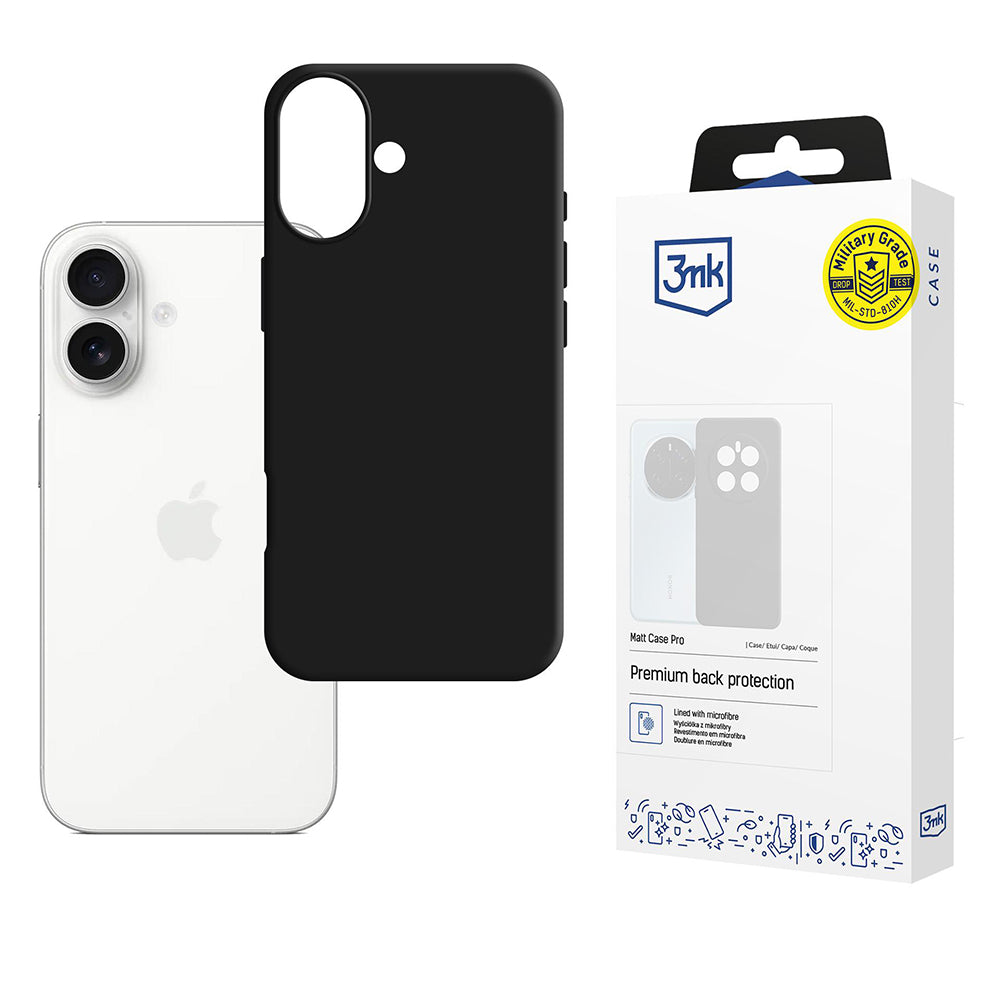 Custodia per Apple iPhone 17, 3MK, Matt Pro, Nera