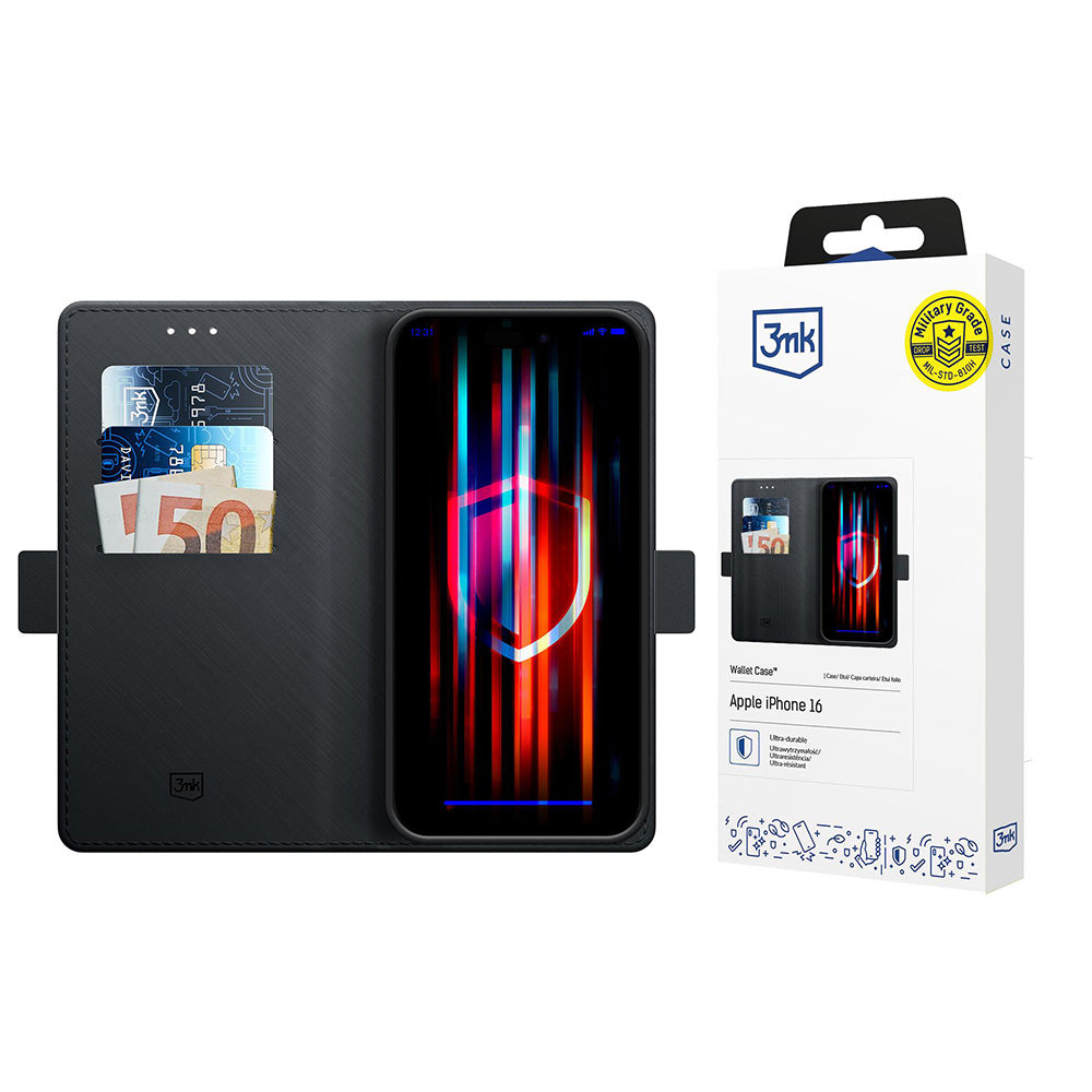 Custodia per Apple iPhone 17, 3MK, Wallet, Nera