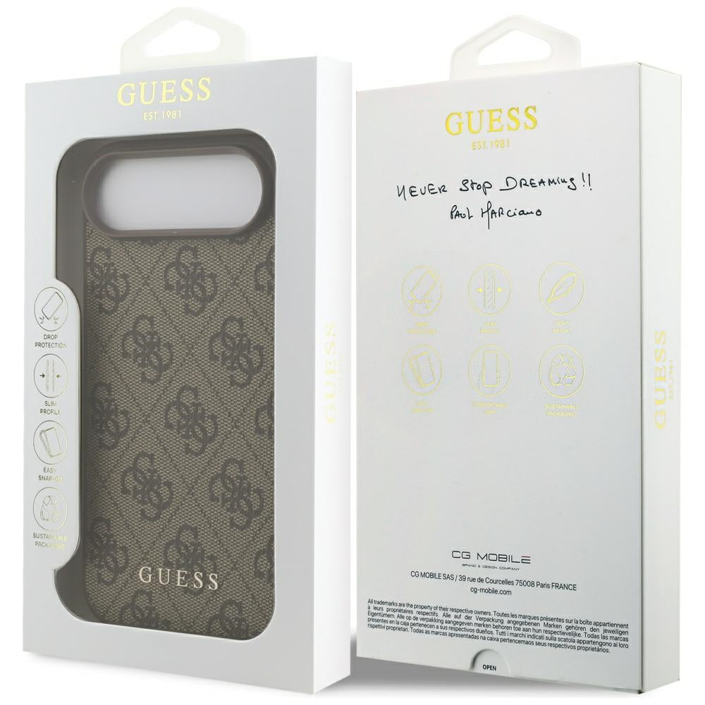Custodia per Apple iPhone 17 Air, Guess, 4G Classic, Marrone