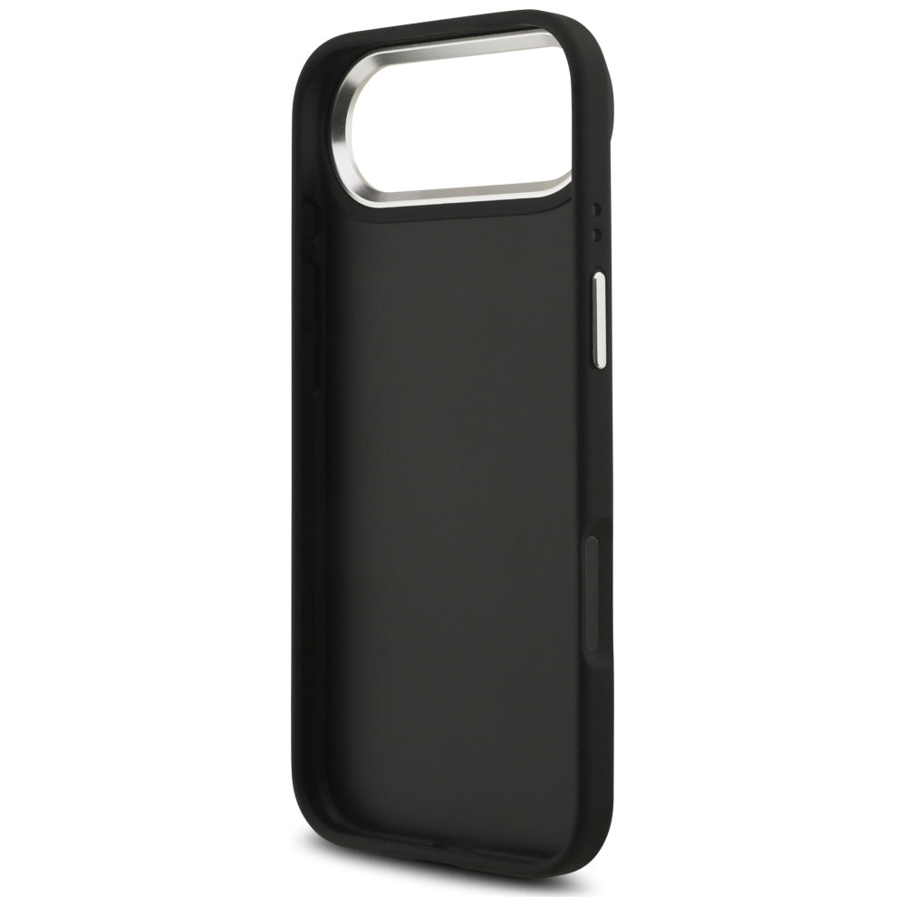 Custodia per Apple iPhone 17 Air, Guess, 4G Grained Big and Classic Logo, Nera Argentata