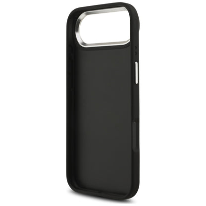 Custodia per Apple iPhone 17 Air, Guess, 4G Grained Big and Classic Logo, Nera Argentata