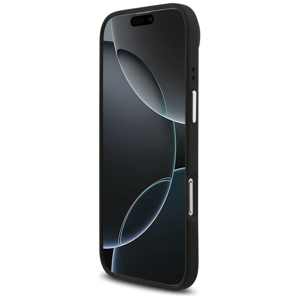 Custodia per Apple iPhone 17 Air, Guess, 4G Grained Big and Classic Logo, Nera Argentata