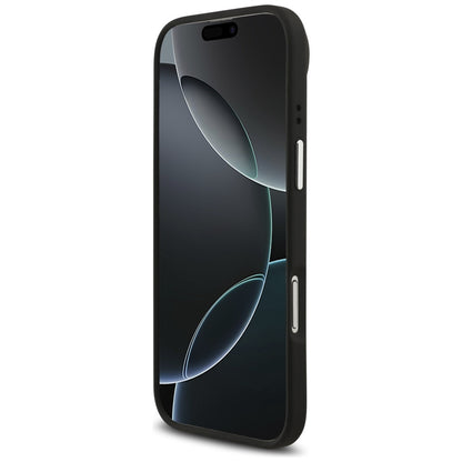 Custodia per Apple iPhone 17 Air, Guess, 4G Grained Big and Classic Logo, Nera Argentata