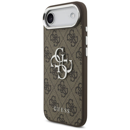 Custodia per Apple iPhone 17 Air, Guess, Big 4G Logo Classic, Marrone Argentato