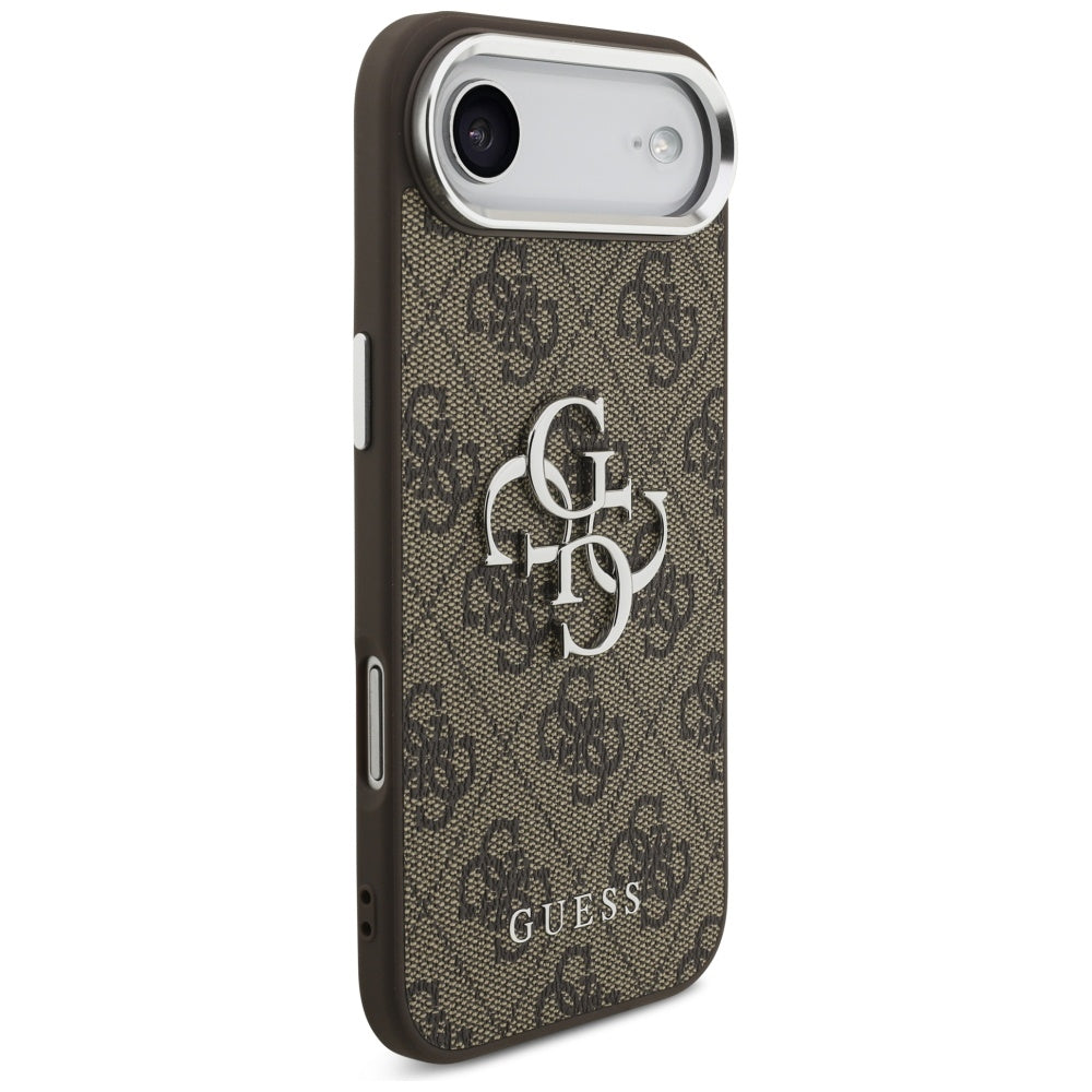 Custodia per Apple iPhone 17 Air, Guess, Big 4G Logo Classic, Marrone Argentato