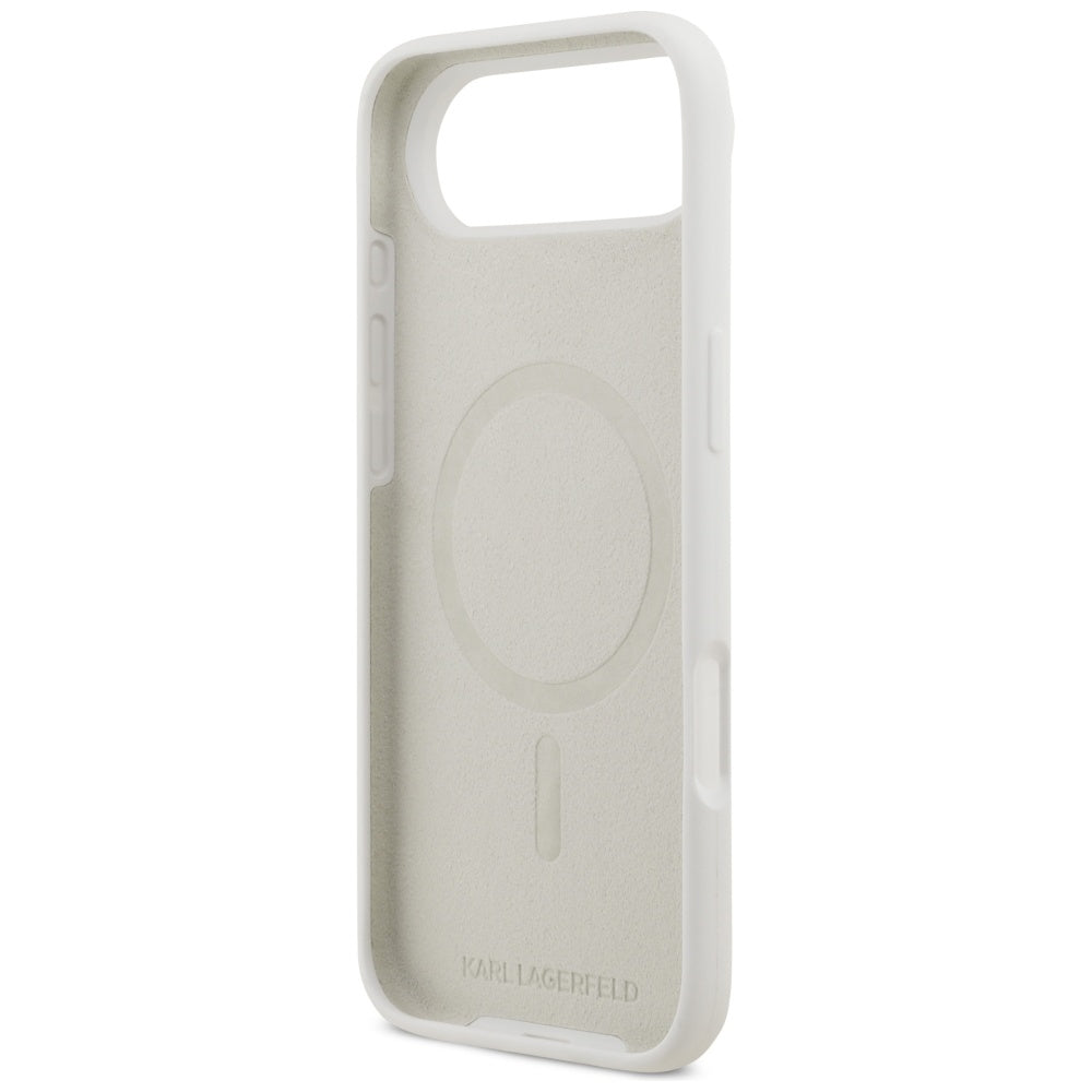 Custodia per Apple iPhone 17 Air, Karl Lagerfeld, Sketch and Logo Karl, Bianca