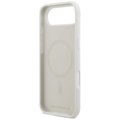 Custodia per Apple iPhone 17 Air, Karl Lagerfeld, Sketch and Logo Karl, Bianca
