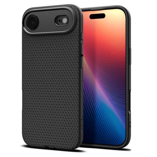 Custodia per Apple iPhone 17 Air, Spigen, Liquid Air, Nera Opaca