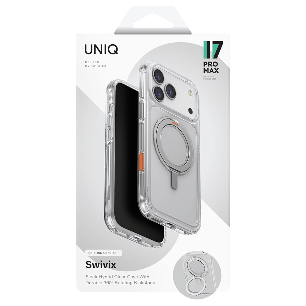 Custodia per Apple iPhone 17 Air, UNIQ, Swivix, Argento