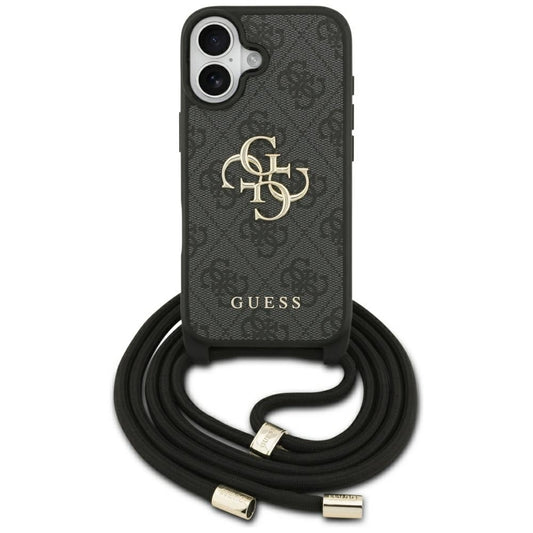 Custodia per Apple iPhone 17, Guess, 4G CBDY Big Logo con Cinturino, Nera