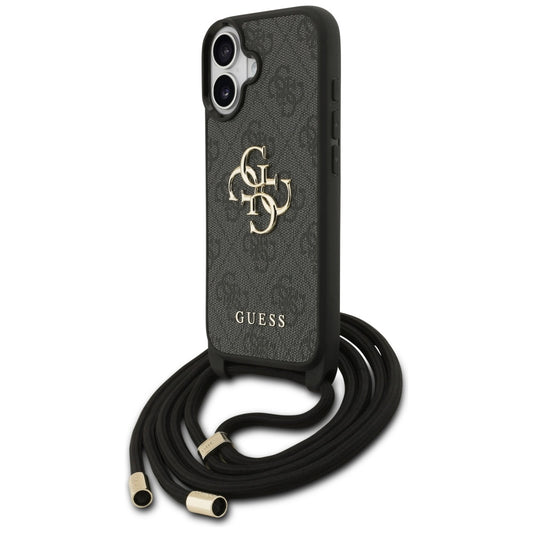 Custodia per Apple iPhone 17, Guess, 4G CBDY Big Logo con Cinturino, Nera