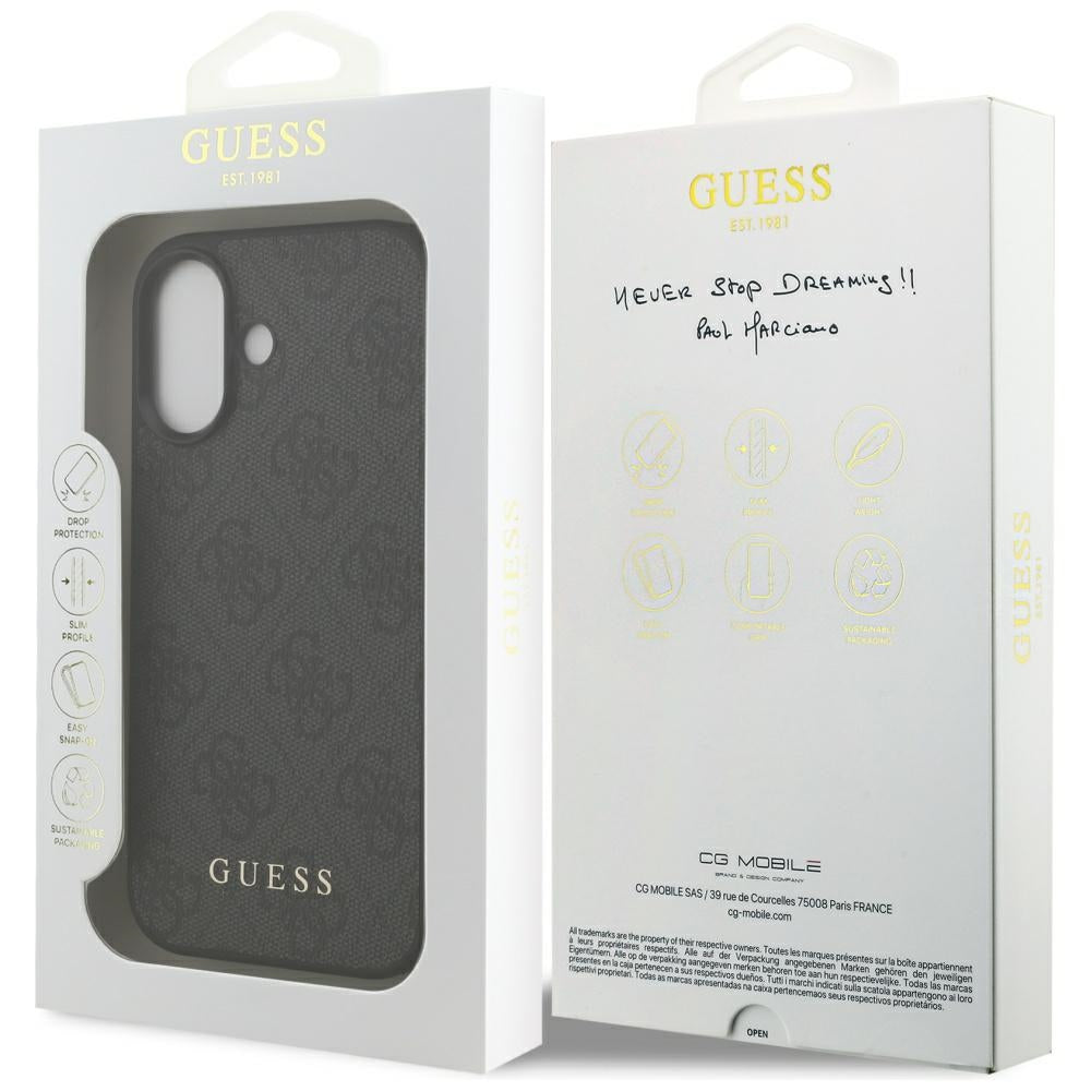 Custodia per Apple iPhone 17, Guess, 4G Classic, Nera