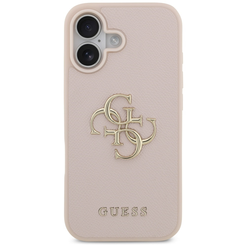 Custodia per Apple iPhone 17, Guess, 4G Grained Big and Classic Logo, Rosa