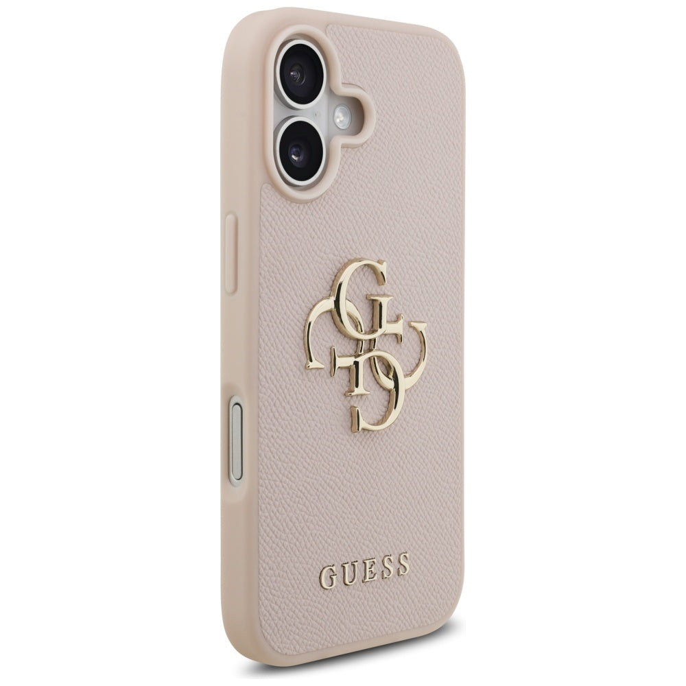 Custodia per Apple iPhone 17, Guess, 4G Grained Big and Classic Logo, Rosa