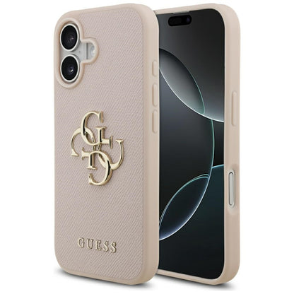 Custodia per Apple iPhone 17, Guess, 4G Grained Big and Classic Logo, Rosa