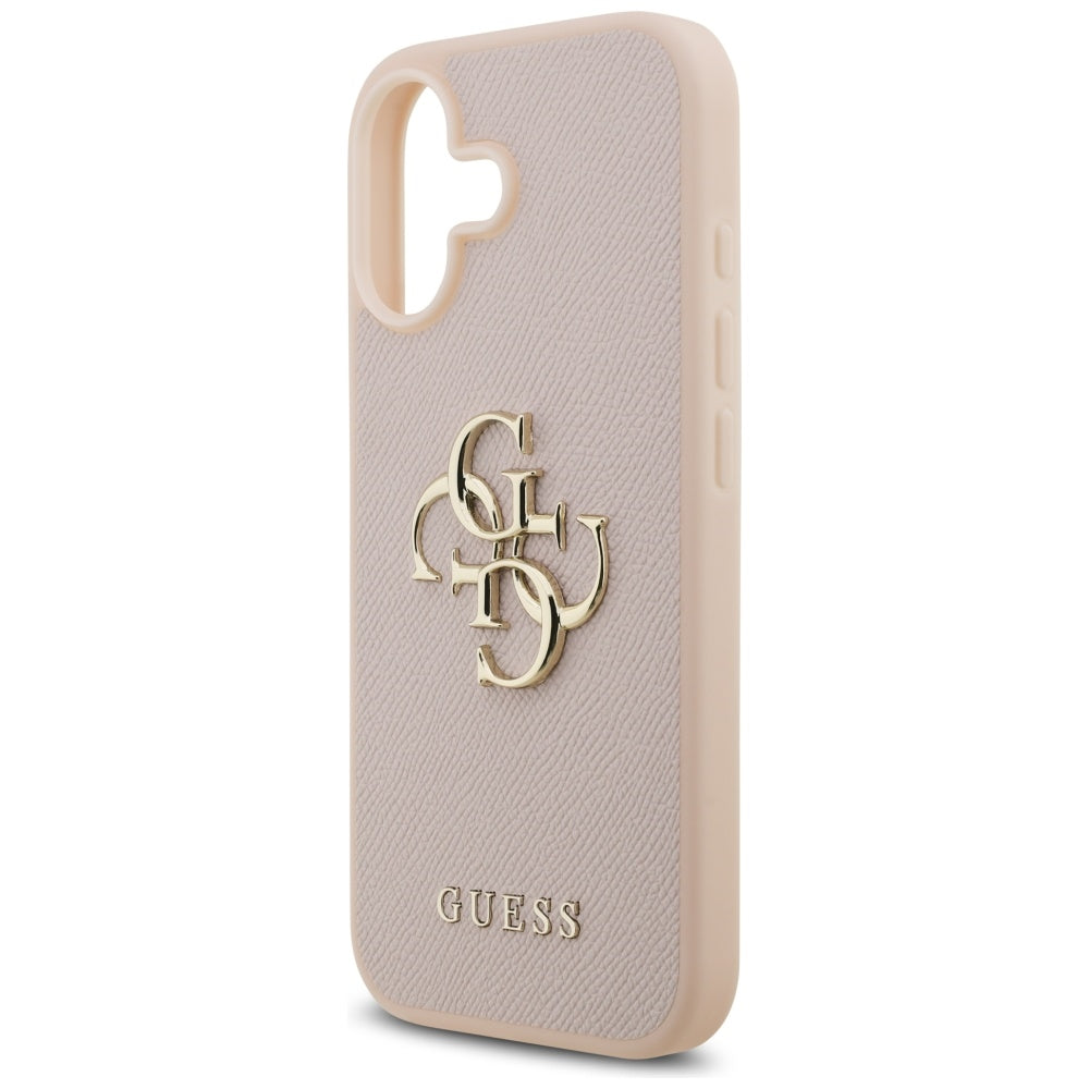 Custodia per Apple iPhone 17, Guess, 4G Grained Big and Classic Logo, Rosa