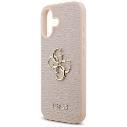 Custodia per Apple iPhone 17, Guess, 4G Grained Big and Classic Logo, Rosa