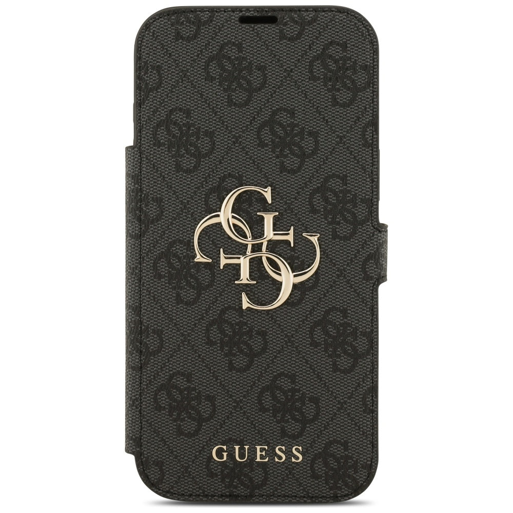 Custodia per Apple iPhone 17, Guess, Logo Metallico 4G, Nera