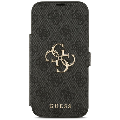 Custodia per Apple iPhone 17, Guess, Logo Metallico 4G, Nera