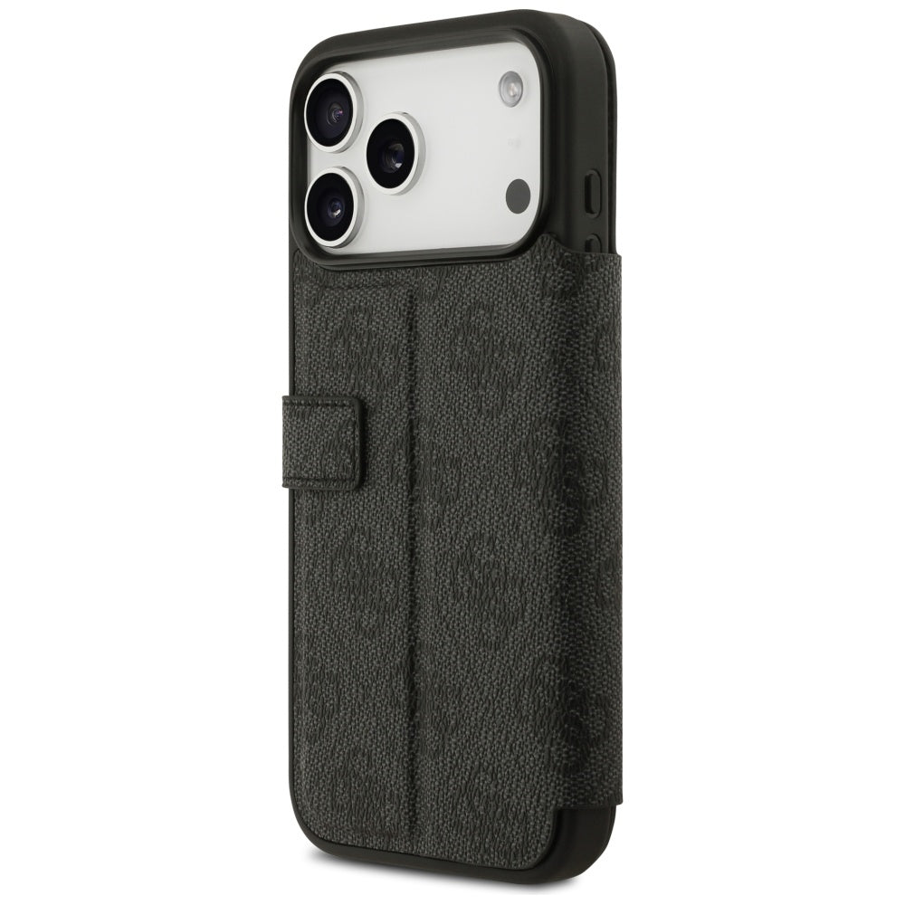 Custodia per Apple iPhone 17, Guess, Logo Metallico 4G, Nera