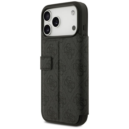 Custodia per Apple iPhone 17, Guess, Logo Metallico 4G, Nera