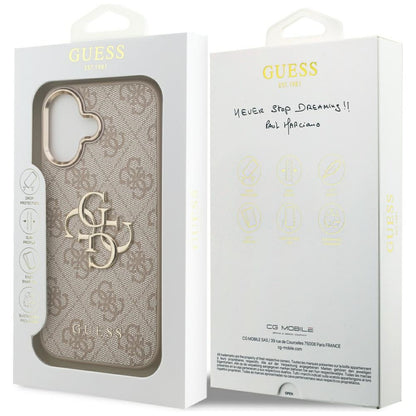 Custodia per Apple iPhone 17, Guess, Big 4G Logo Classic, Rosa Dorato
