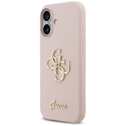 Custodia per Apple iPhone 17, Guess, Big 4G Script, Rosa Chiaro