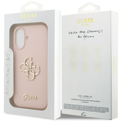 Custodia per Apple iPhone 17, Guess, Big 4G Script, Rosa Chiaro