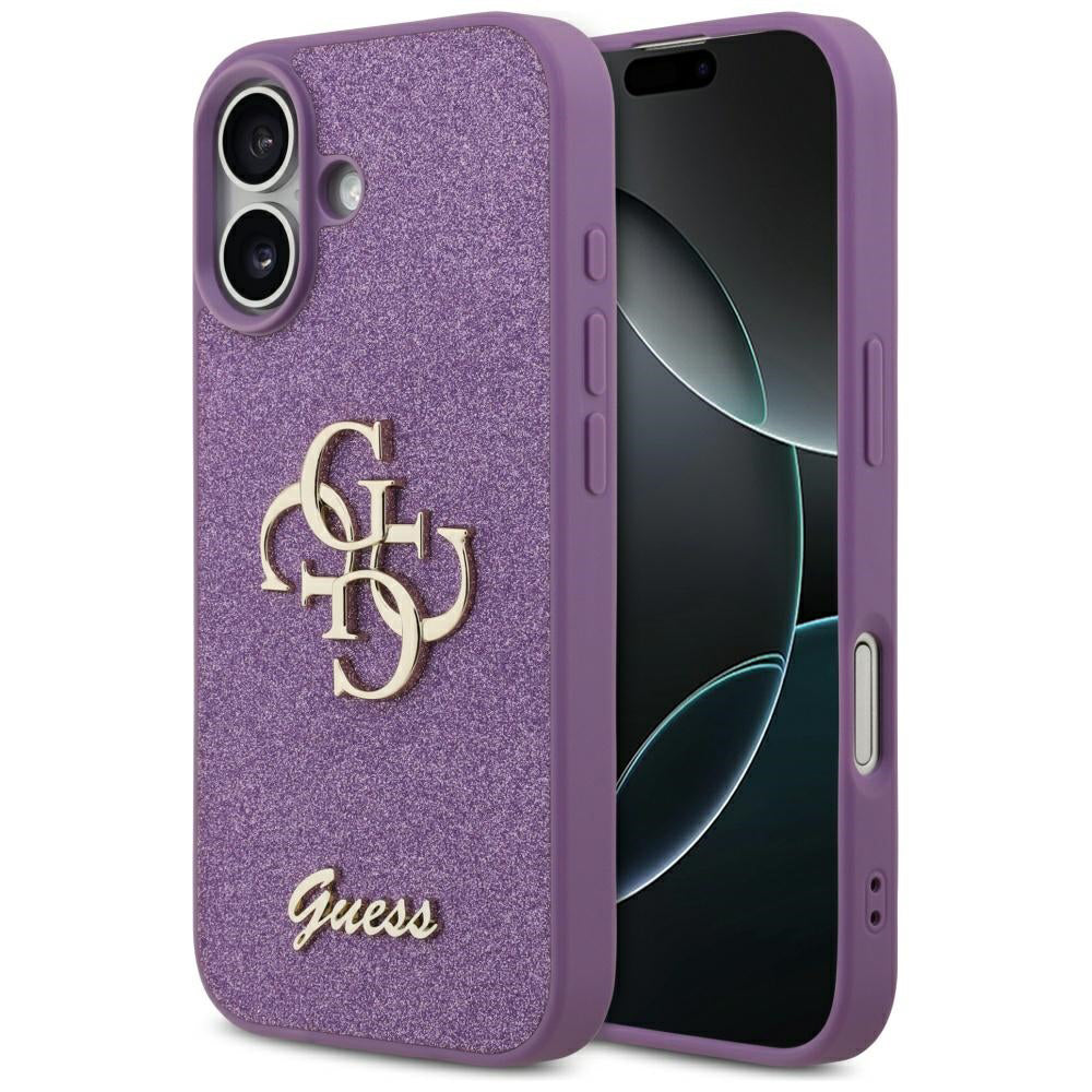 Custodia per Apple iPhone 17, Guess, Fixed Glitter Big 4G, Viola