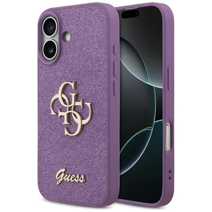 Custodia per Apple iPhone 17, Guess, Fixed Glitter Big 4G, Viola