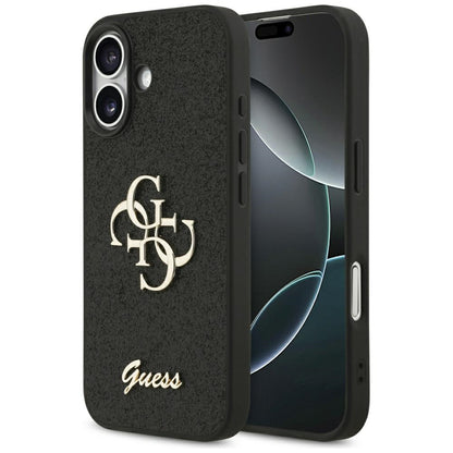 Custodia per Apple iPhone 17, Guess, Fixed Glitter Big 4G, Nera
