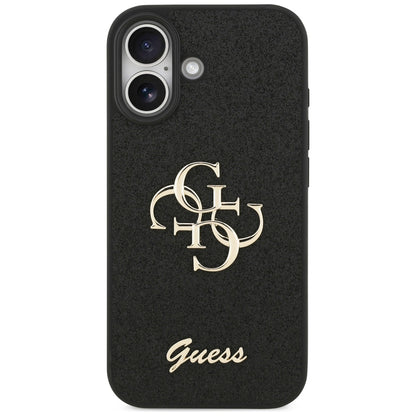 Custodia per Apple iPhone 17, Guess, Fixed Glitter Big 4G, Nera