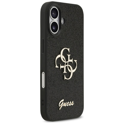 Custodia per Apple iPhone 17, Guess, Fixed Glitter Big 4G, Nera