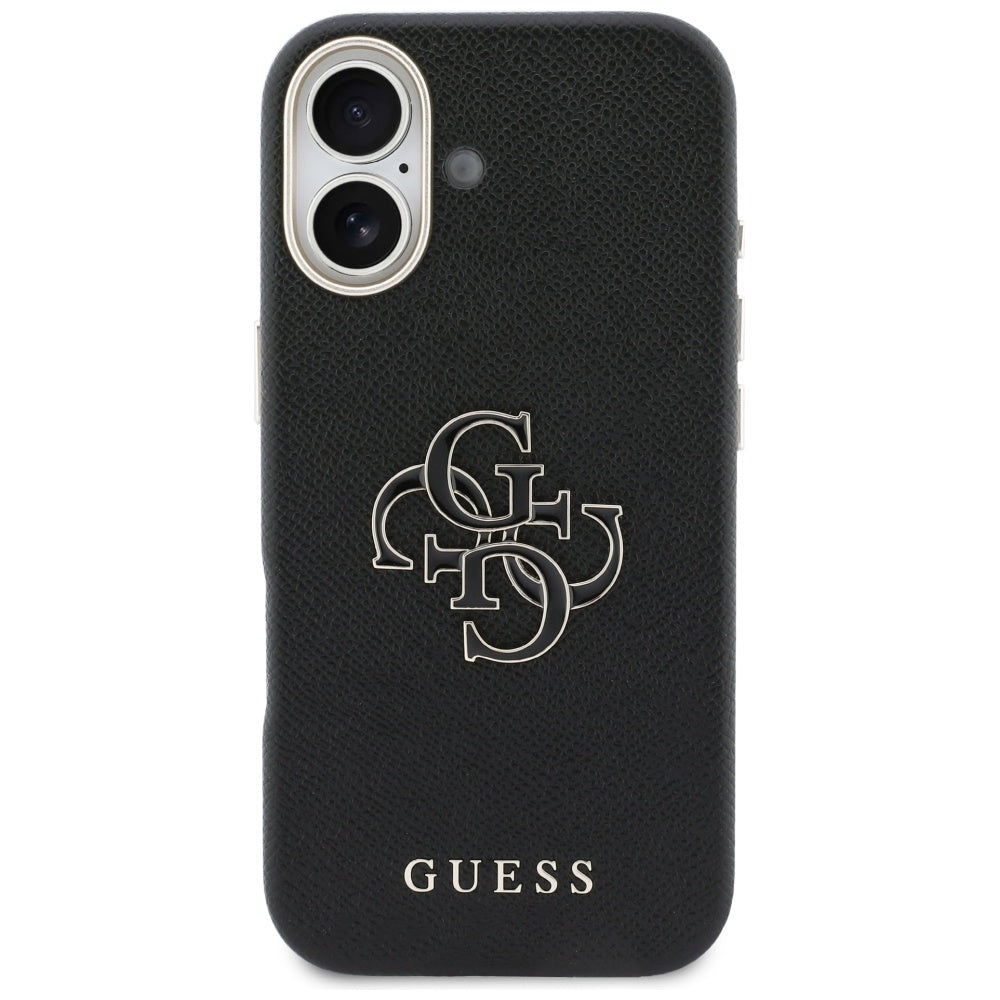 Case for Apple iPhone 17, Guess, Resin Logo, Black