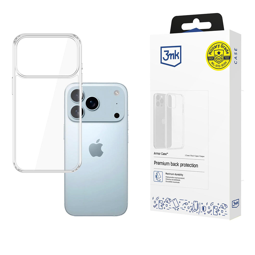 Custodia per Apple iPhone 17 Pro, 3MK, Armor, Trasparente