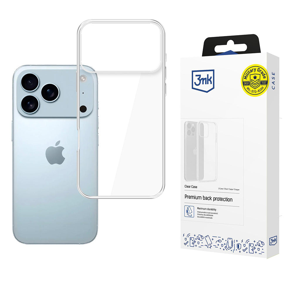 Custodia per Apple iPhone 17 Pro, 3MK, Clear, Trasparente