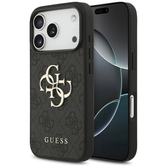 Custodia per Apple iPhone 17 Pro, Guess, 4G Big Logo, Nera